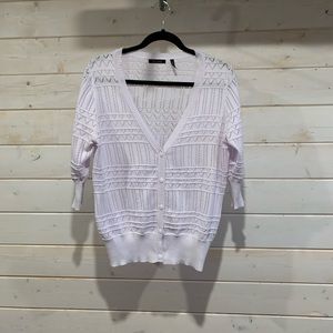 Vice Versa | White Button Up Cardigan